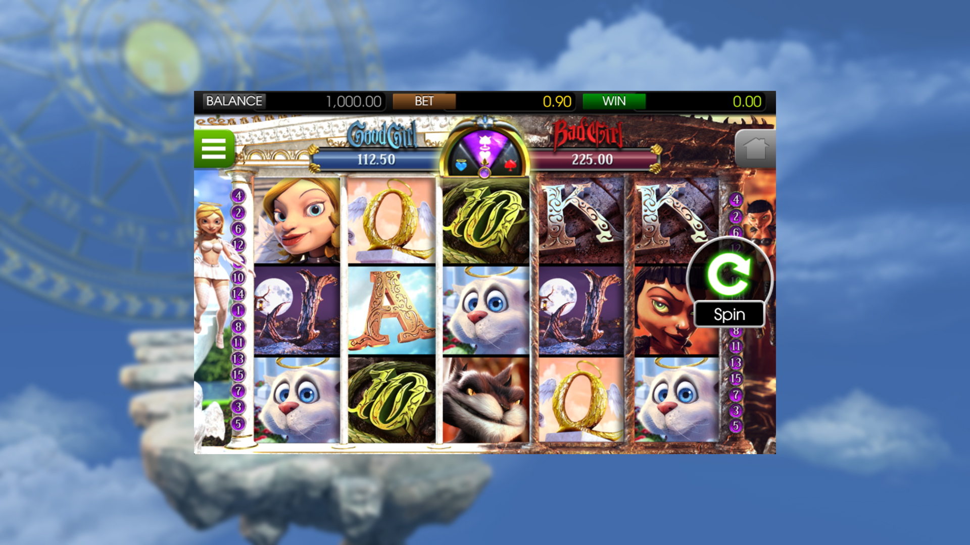 Good Girl Bad Girl slot gameplay by BetSoft
