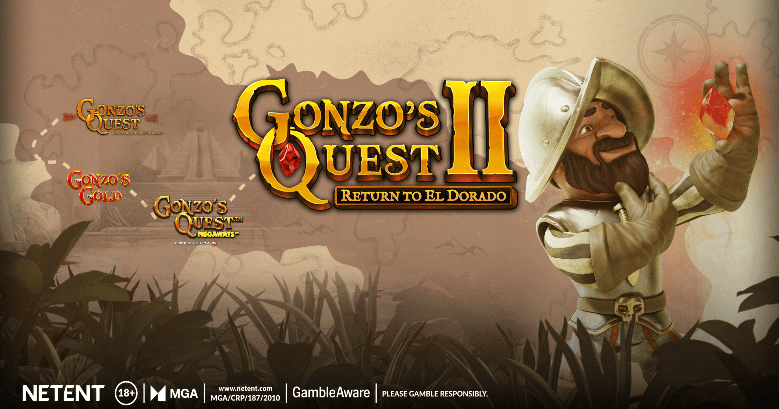 Gonzo's Quest characters across NetEnt's series