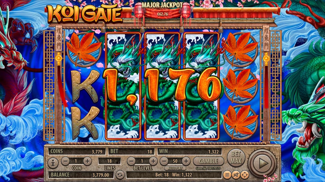 Koi Gate slot gameplay by Habanero