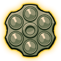 Le Outlaw Bullet Collector indicator used during the Trail of Trickery free spins